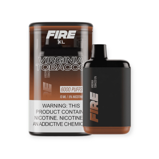 FIRE XL 5% NIC 6000 PUFFS DISPOSABLE - VIRGINIA TOBACCO