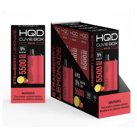 HQD CUVIE BOX 5% DISPOSABLE - STRAW LEMONADE