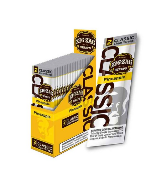 ZIG ZAG CIGAR HEMP 2CT WRAPS - PINEAPPLE