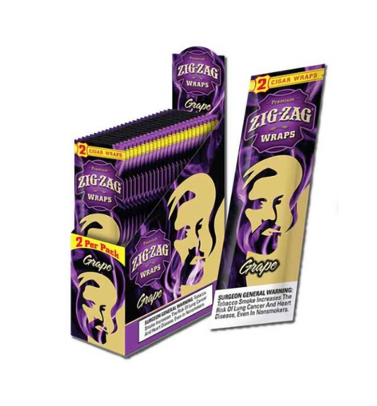 ZIG ZAG CIGAR HEMP 2CT WRAPS - GRAPE
