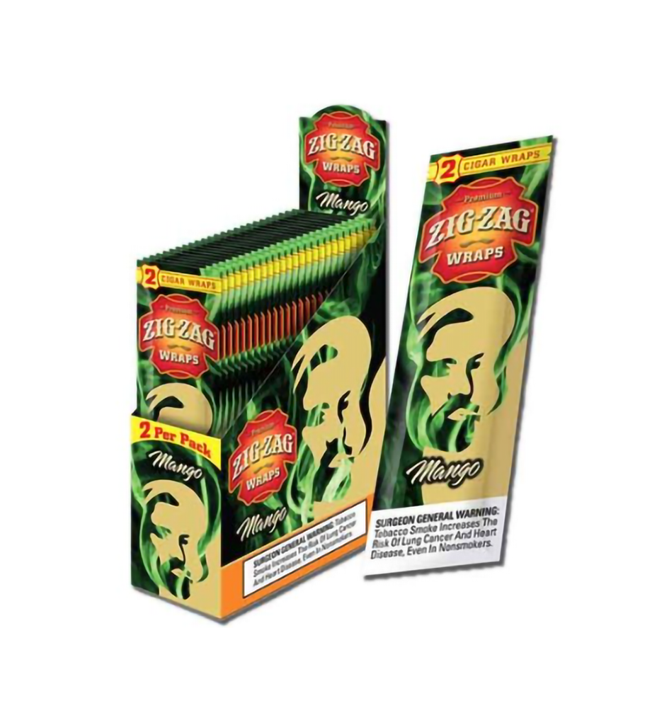 ZIG ZAG CIGAR HEMP 2CT WRAPS -  MANGO