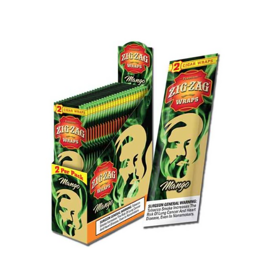 ZIG ZAG CIGAR HEMP 2CT WRAPS -  MANGO