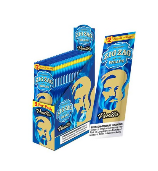 ZIG ZAG CIGAR HEMP 2CT WRAPS - VANILLA