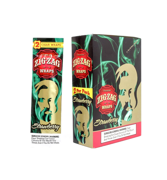 ZIG ZAG CIGAR HEMP 2CT WRAPS - STRAWBERRY
