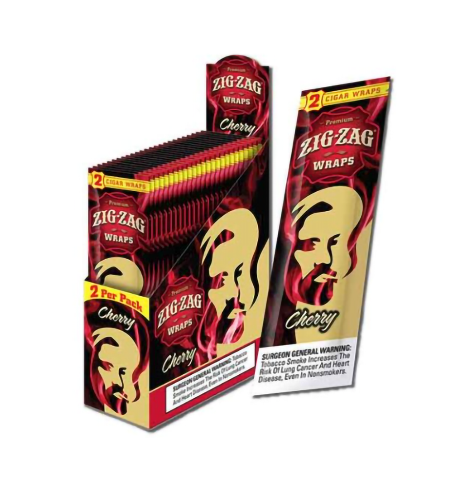 ZIG ZAG CIGAR HEMP 2CT WRAPS - CHERRY