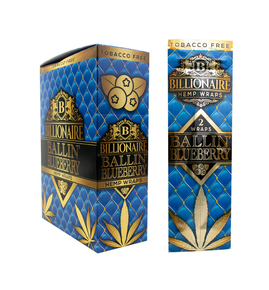 BILLIONAIRE CIGAR HEMP WRAPS - BALLIN BLUEBERRY