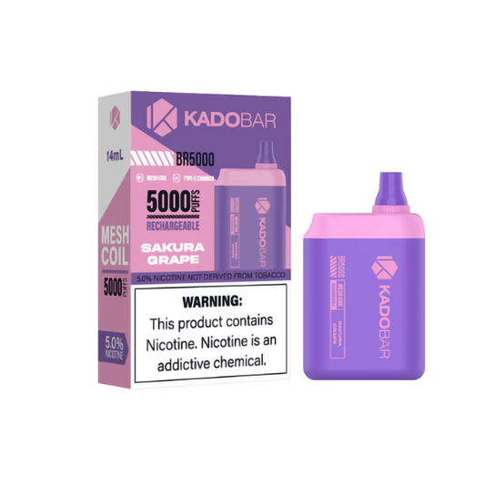 KADO BAR 5% 5000 PUFFS DISPOSABLE - SAKURA GRAPE