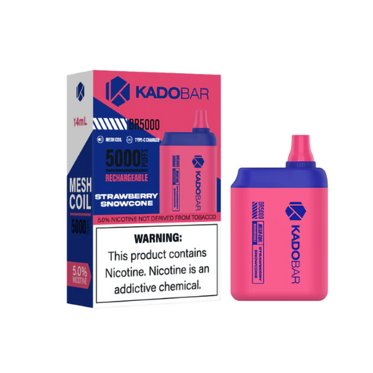 KADO BAR 5% 5000 PUFFS DISPOSABLE - STRAW SNOWCONE