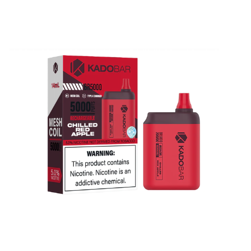 KADO BAR 5% 5000 PUFFS DISPOSABLE - CHILLED RED APPLE