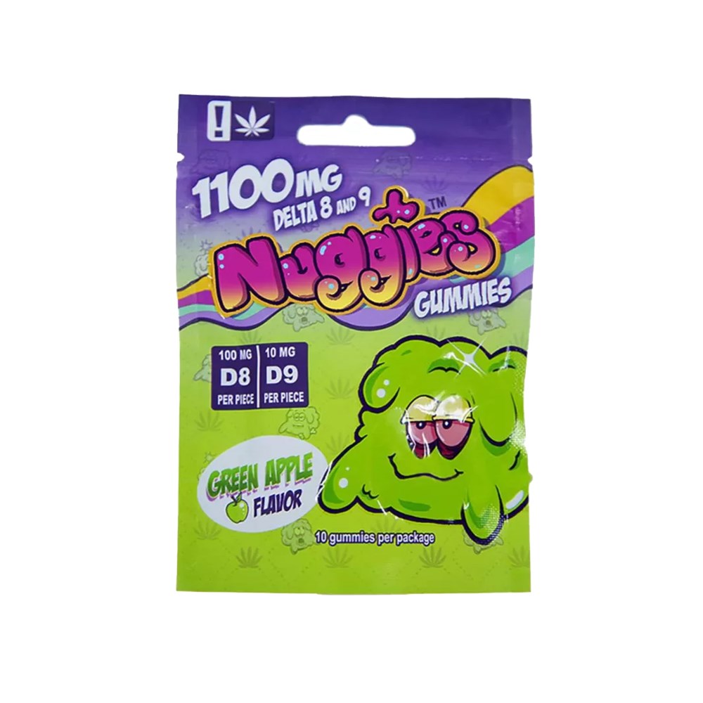 NUGGIES D8 &amp; D9  1100MG GUMMIES  - GREEN APPLE