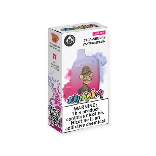 UGLY MONKEY 2% SALT 6500PUFFS DISPOSABLE - STRAW WATERMELON