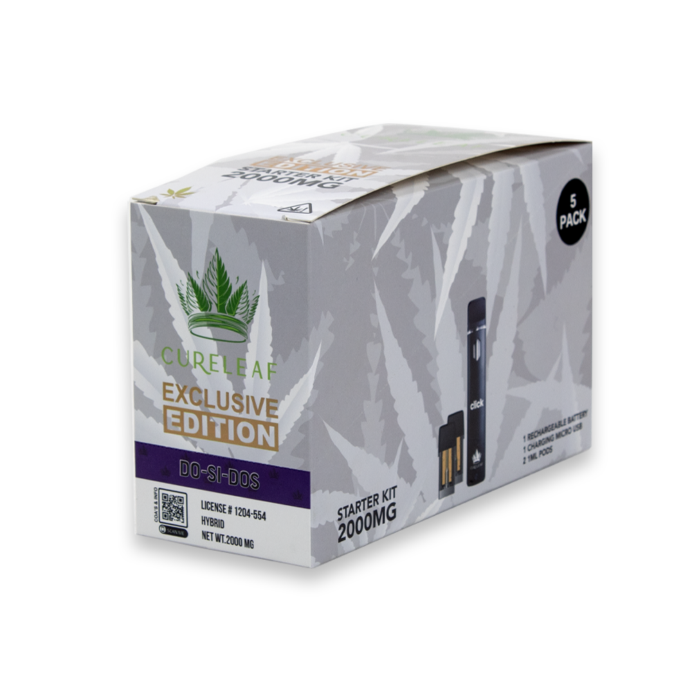CURELEAF D8/HHC/CBN 2000MG POD STARTER KIT HYBRID - DO SI DOS