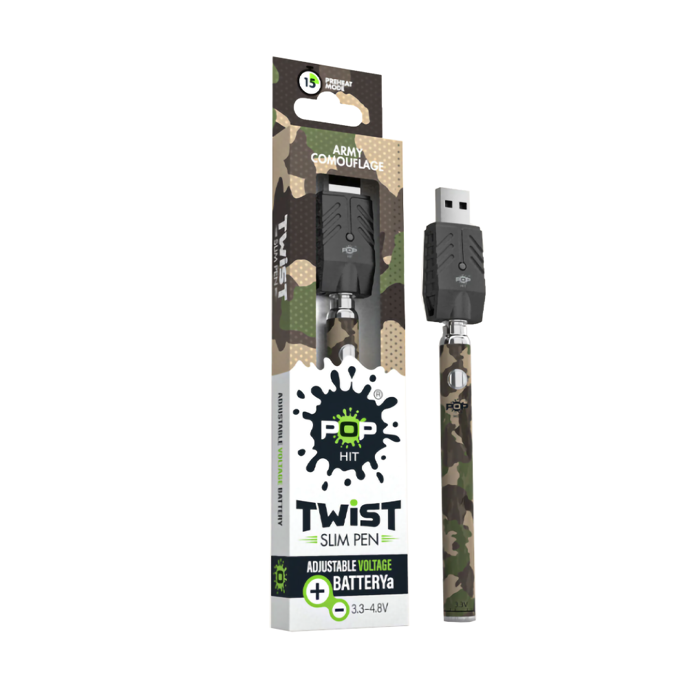 POP HIT TWIST SLIM 320MAH PEN - ARMY CAMOUFLAGE