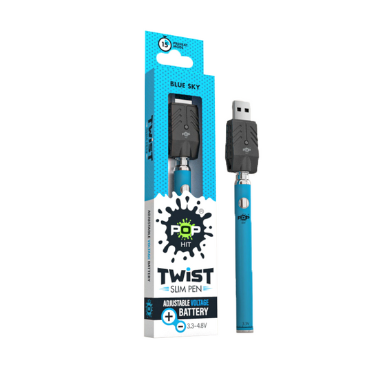 POP HIT TWIST SLIM 320MAH PEN - BLUE SKY
