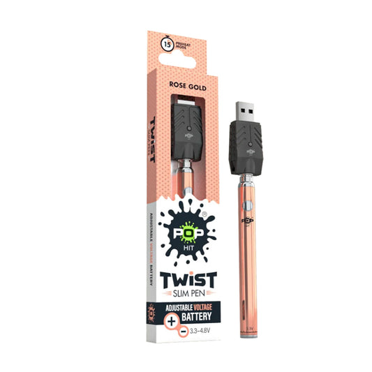 POP HIT TWIST SLIM 320MAH PEN - ROSE GOLD