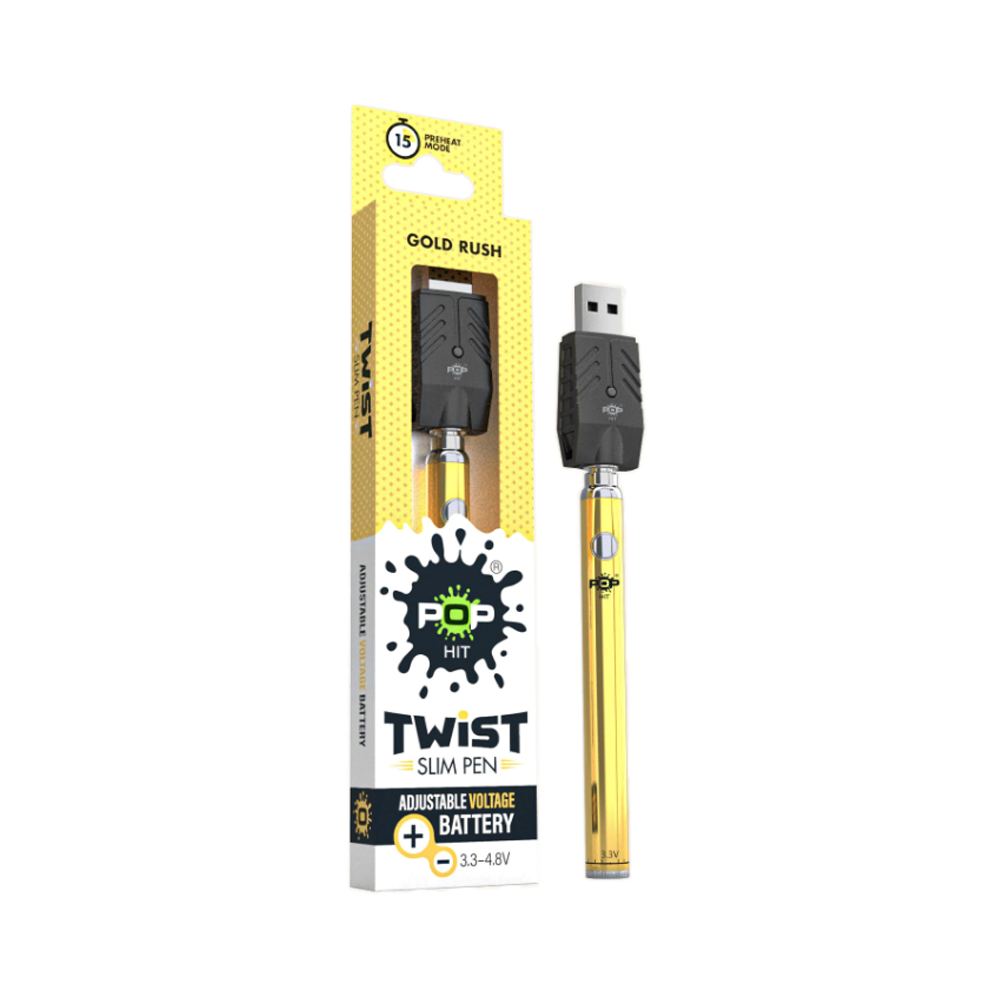 POP HIT TWIST SLIM 320MAH PEN - GOLD RUSH