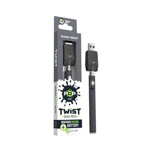 POP HIT TWIST SLIM 320MAH PEN - BLACK NIGHT