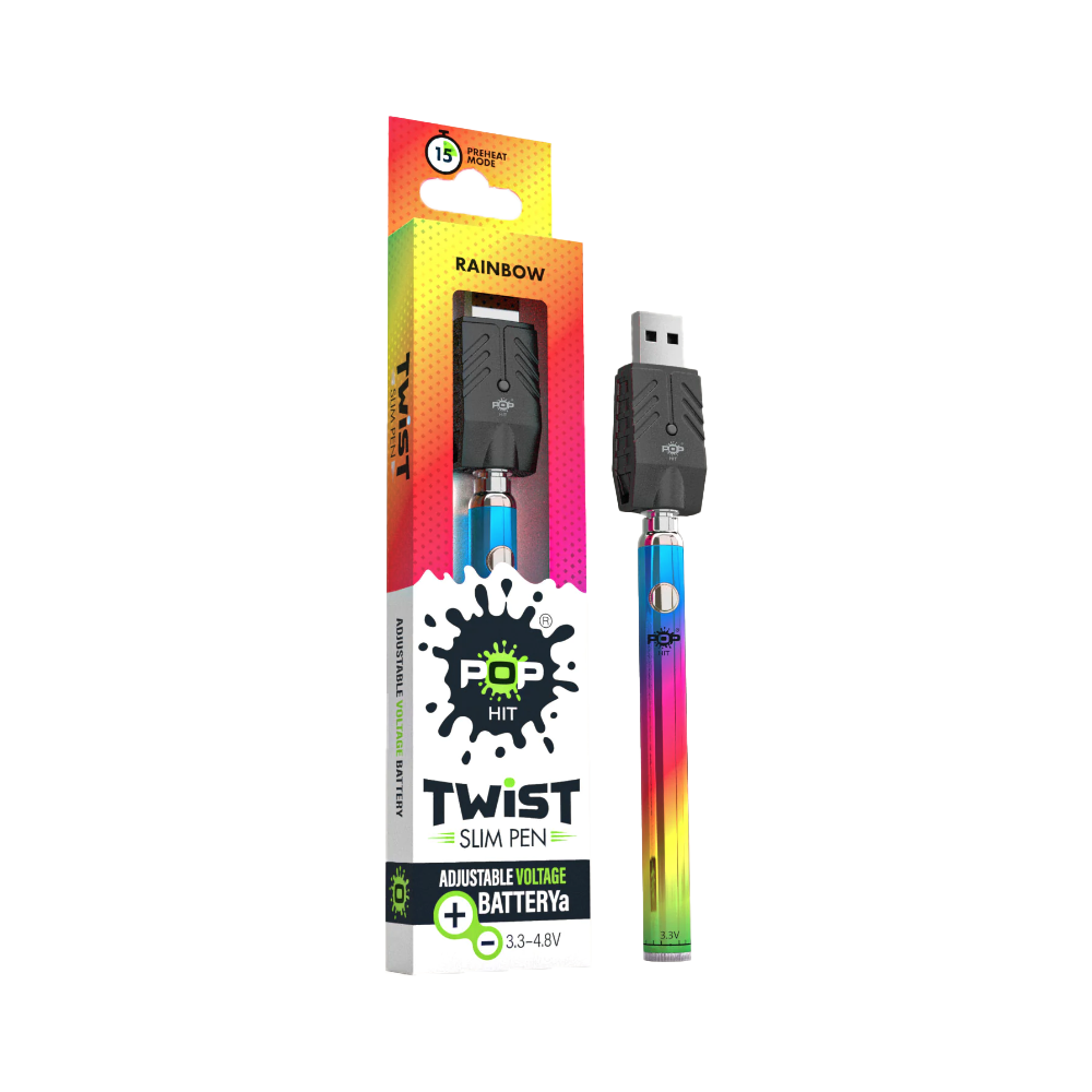 POP HIT TWIST SLIM 320MAH PEN - RAINBOW
