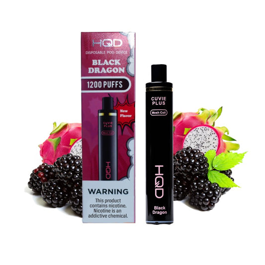 HQD CUVIE PLUS 5% NIC DISPOSABLE - BLACK DRAGON