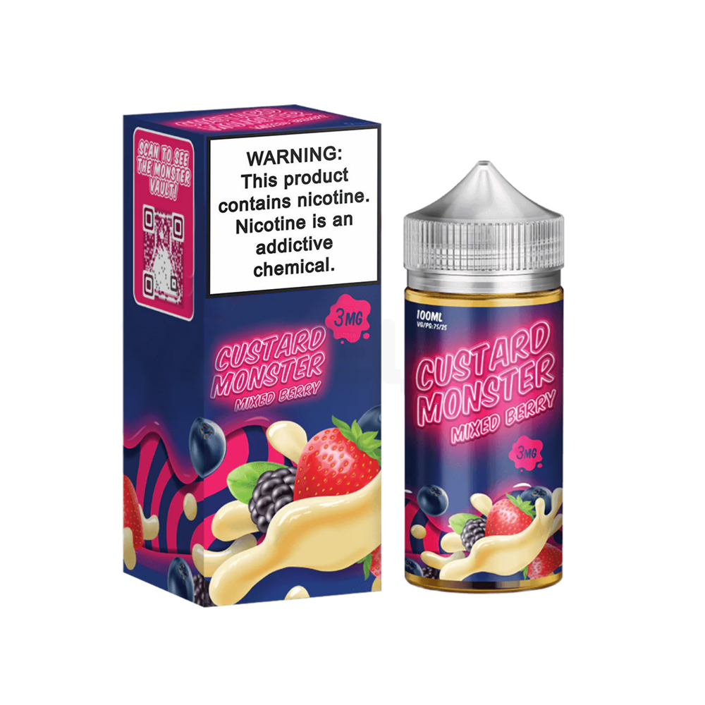 CUSTARD MONSTER 100ML JUICE 3MG  - MIXED BERRY