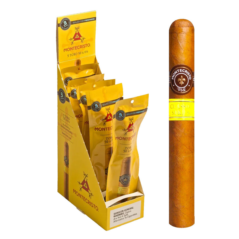 MONTECRISTO SINGLE 50X61/4 TORO CIGARS