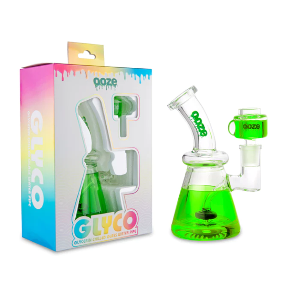 OOZE GLYCO GLASS WATER PIPE - SLIME GREEN