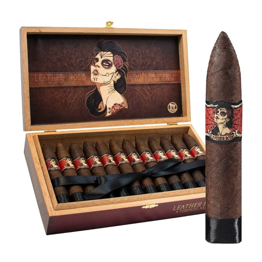 LEATHER ROSE TORPEDO 5X54 CIGARS