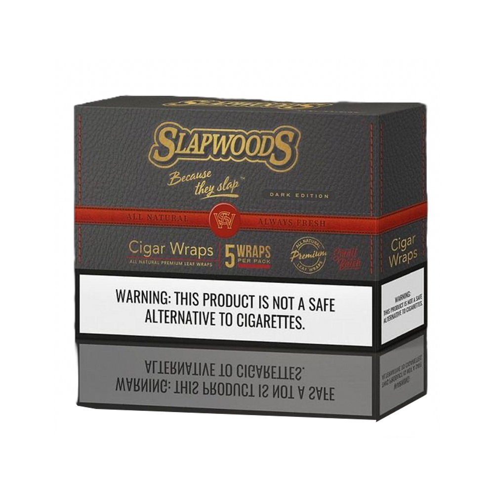 SLAPWOODS 5/PK CIGAR WRAPS - DARK