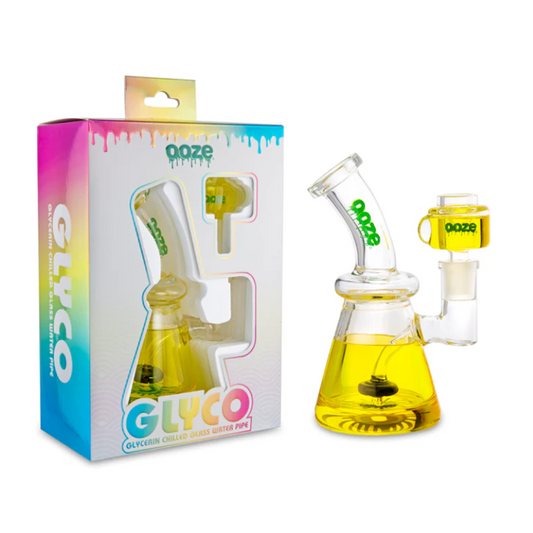 OOZE GLYCO GLASS WATER PIPE - MELLOW YELLOW