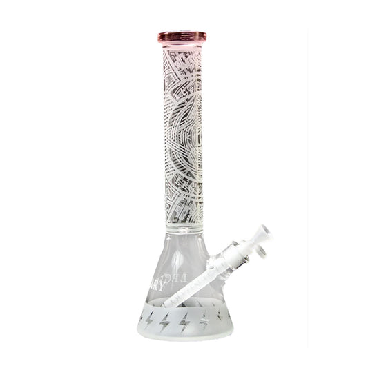LG 287 BLASTED LOGO 15" GLASS PIPE