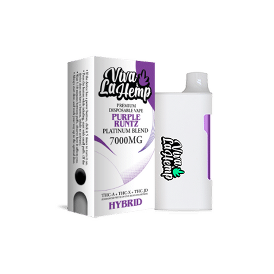 VIVA LA HEMP PLATINUM BLEND 7000MG DISPOSABLE VAPE HYBRID - PURPLE RUNTZ
