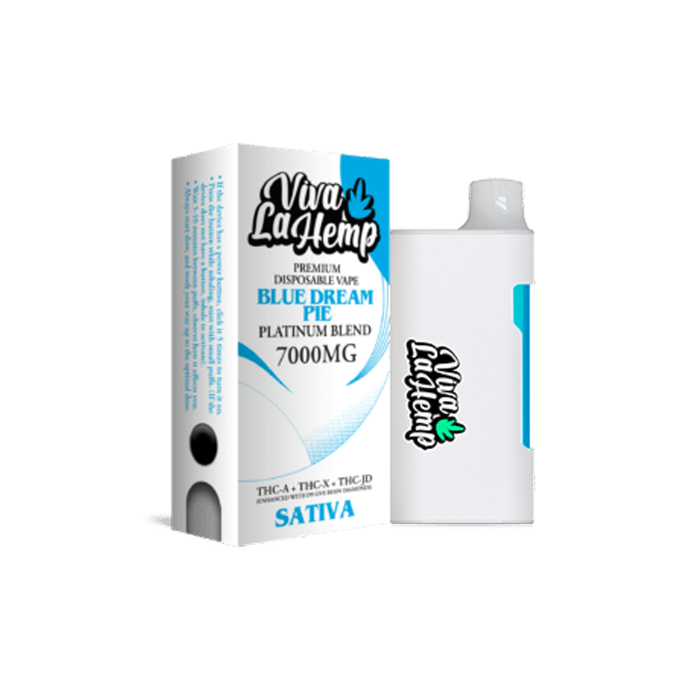 VIVA LA HEMP PLATINUM BLEND 7000MG DISPOSABLE VAPE SATIVA - BLUE DREAM PIE