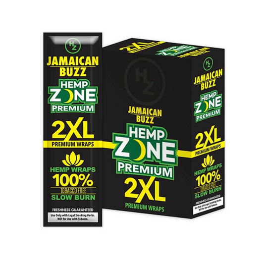 HEMP ZONE PREMIUM 2XL WRAPS - JAMAICAN BUZZ