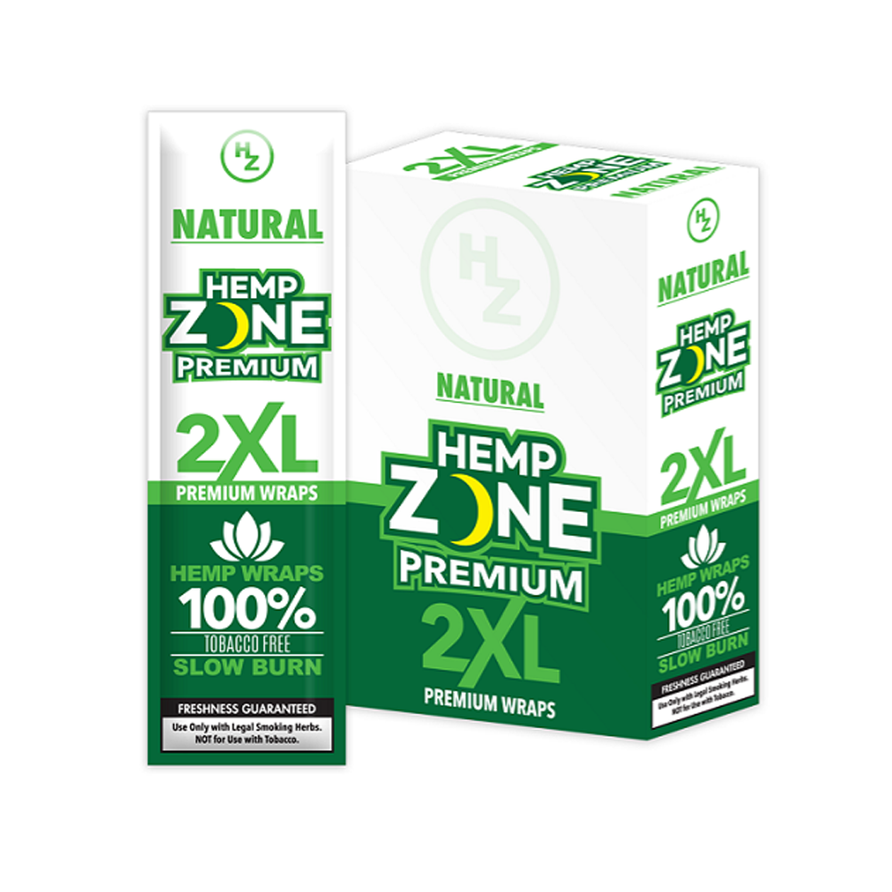 HEMP ZONE PREMIUM 2XL WRAPS - NATURAL