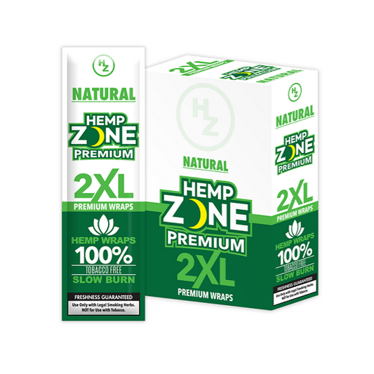 HEMP ZONE PREMIUM 2XL WRAPS - NATURAL