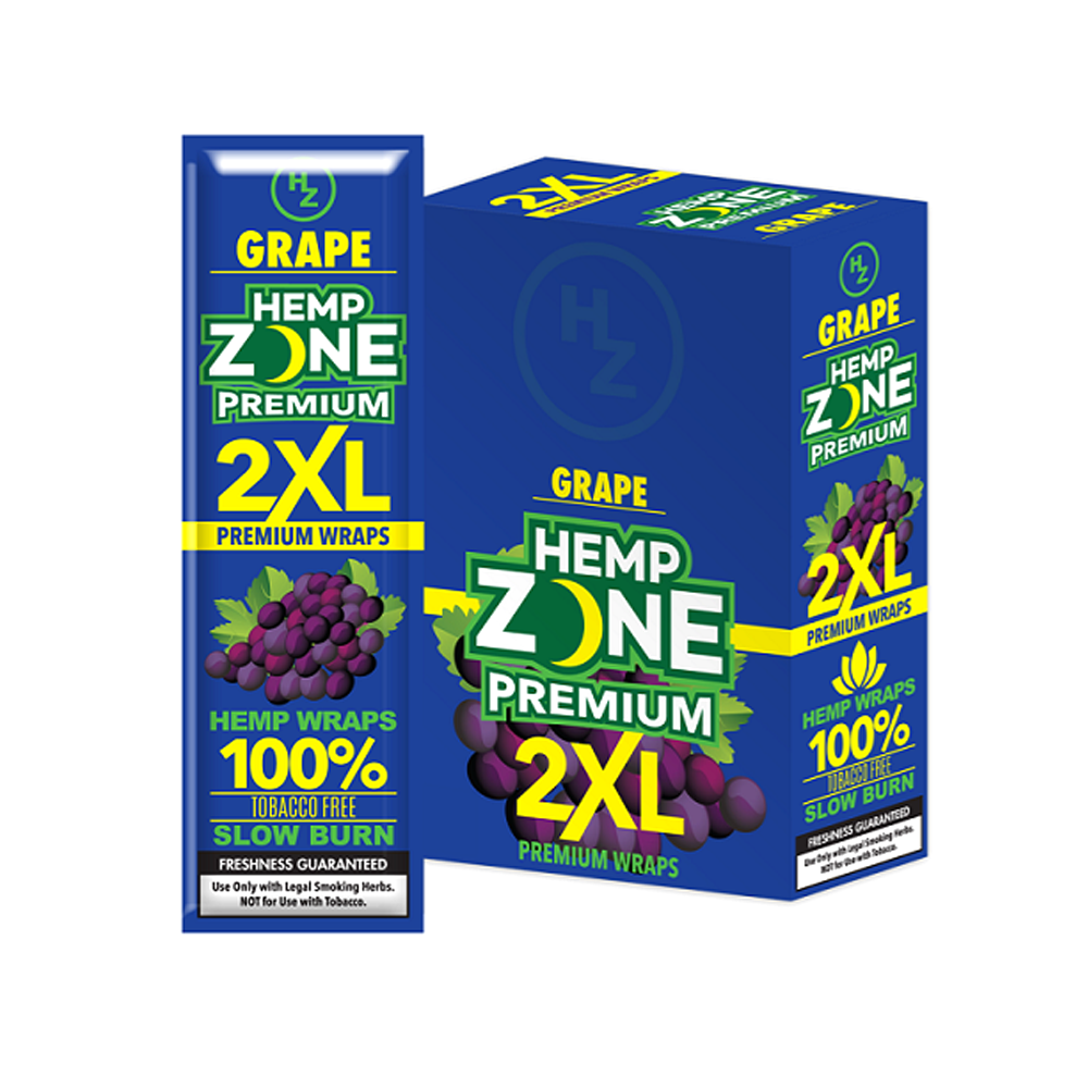 HEMP ZONE PREMIUM 2XL WRAPS - GRAPE