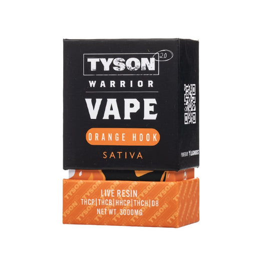 TYSON LIVE RESINS 3G WARRIOR DISPOSABLE SATIVA - ORANGE HOOK