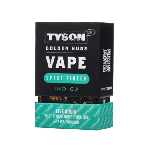TYSON LIVE ROSIN 3G GOLDEN NUGS DISPOSABLE INDICA - SPACE PIGEON