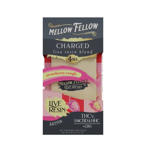 MELLOW FELLOW LIVE RESIN  BLEND 4ML DISPOSABLE  - STRAWBERRY COUGH