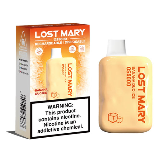 LOST MARY OS5000 5% SALT NIC DISPOSABLE - BANANA DUO ICE