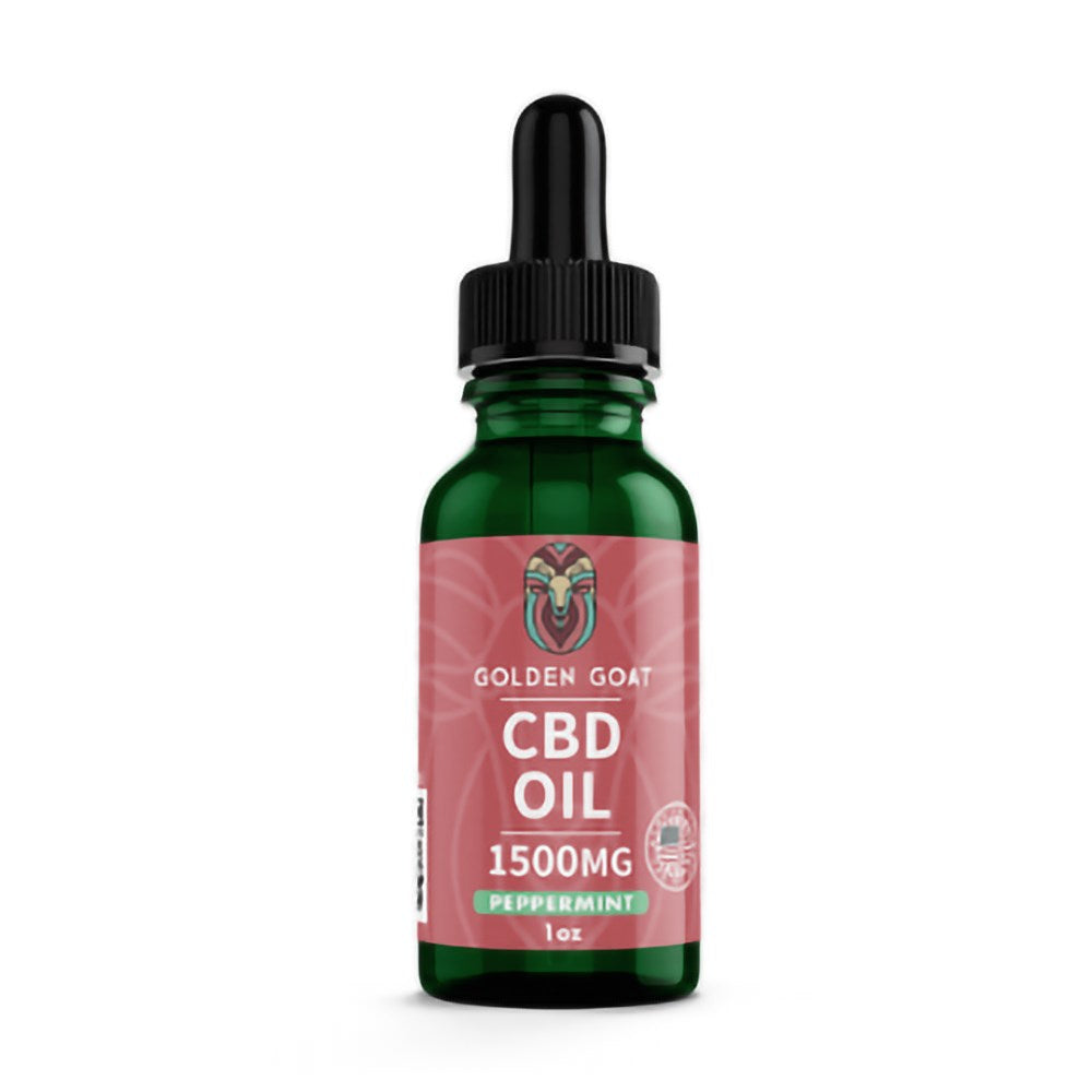 GOLDEN GOAT CBD 1500MG TINCTURE  OIL - PEPPERMINT