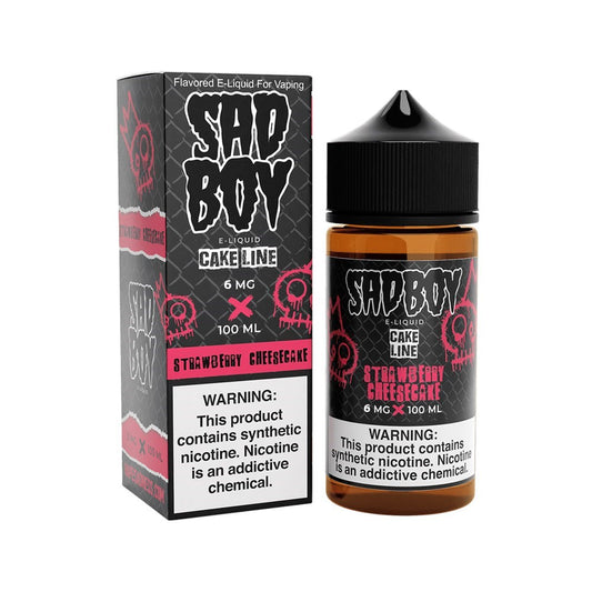 SADBOY 100ML JUICE 6MG CAKE LINE - STRAWBERRY CHEESECAKE