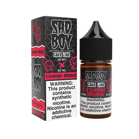 SADBOY 30ML JUICE 28MG CAKE LINE - STRAWBERRY CHEESECAKE
