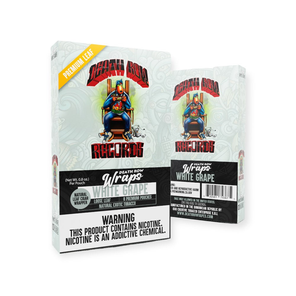 DEATHROW RECORDS  6CTS CUT LEAF WRAPS  - WHITE GRAPE