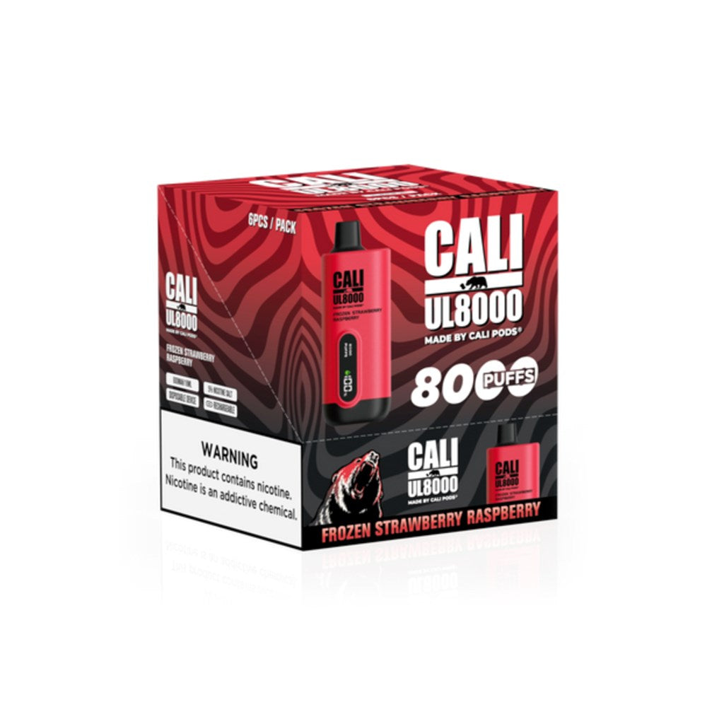 CALI UL8000 DISPOSABLE - FROZEN STRAW  RASPBERRY