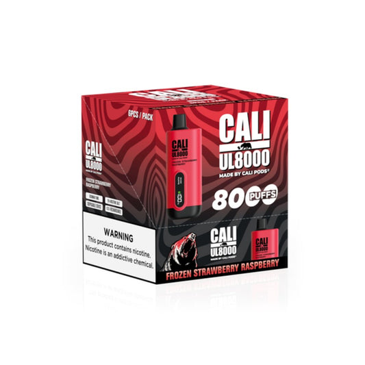 CALI UL8000 DISPOSABLE - FROZEN STRAW  RASPBERRY