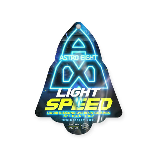 ASTRO EIGHT NANO LIGHTSPEED LIQUID DIAMOND LIVE RESIN 3500MG GUMMIES - BLUEBERRY KUSH