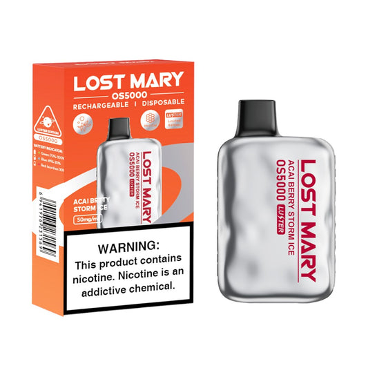 LOST MARY OS5000 5% SALT NIC DISPOSABLE - ACAI BERRY STORM ICE