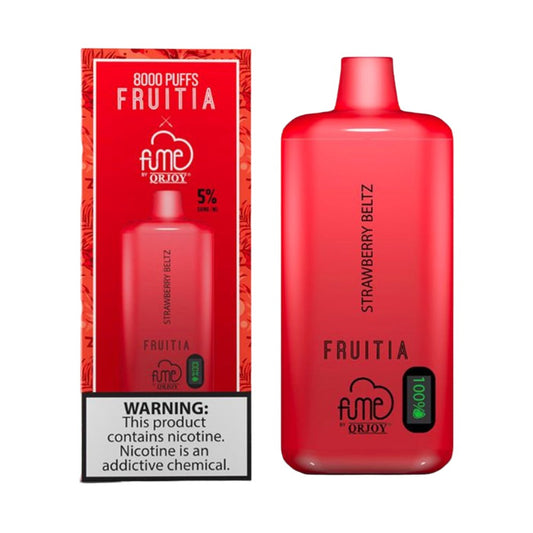 FRUITIAXFUME 8000 PUFFS DISPOSABLE - STRAWBERRY BELTZ