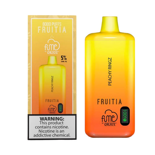 FRUITIAXFUME 8000 PUFFS DISPOSABLE - PEACHY RINGZ